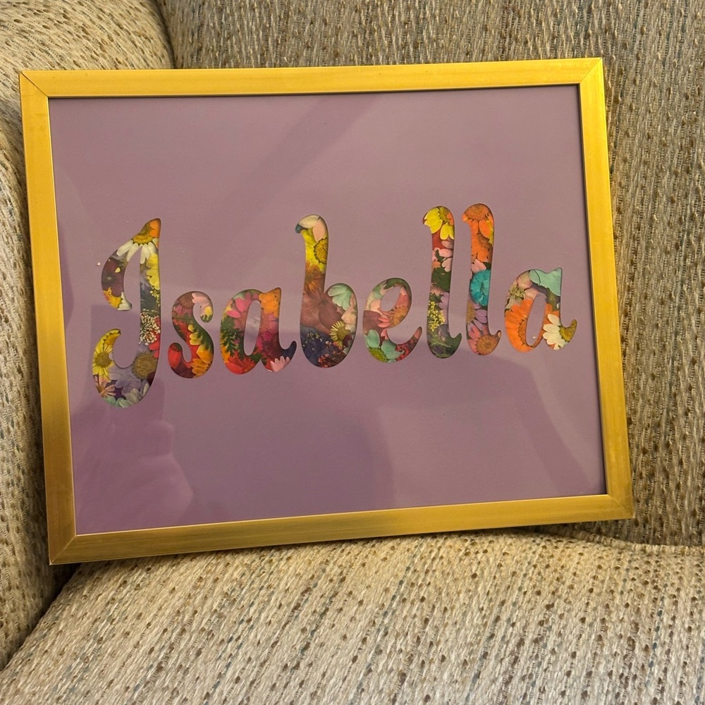 Custom floral initial - Picture 3 of 4